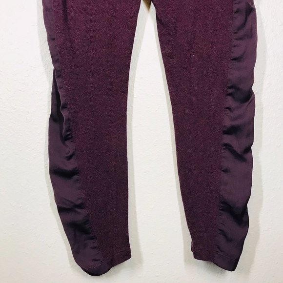 UGG Australia Purple Knit Cropped Leggings w/ Satin Side Detail - Picture 7 of 14